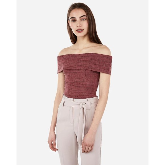 Express Tops - NWT Express Ribbed Off The Shoulder Tee XS